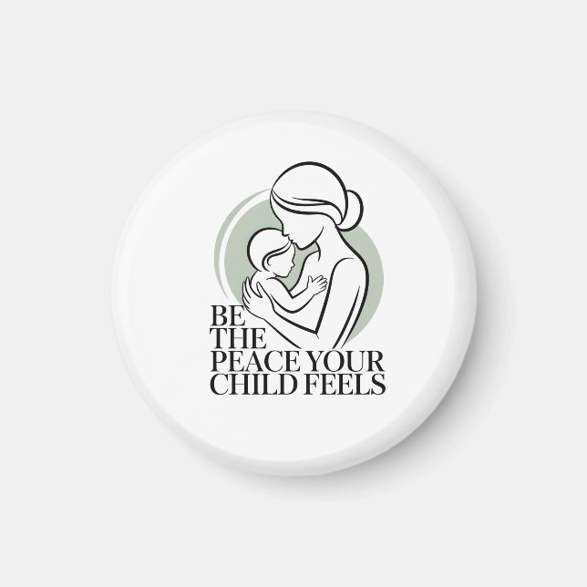 Sage Mother Baby Silhouette Mantra Magnet (Vorne)