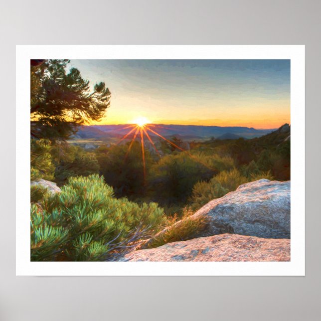 Sage Mountains Sunset Poster (Vorne)