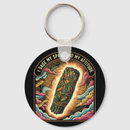 Sage My Space and My Attitude Smudging Cleansing A Schlüsselanhänger