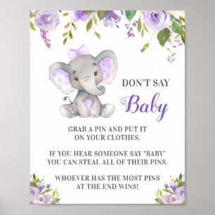 Sage nicht Baby Button Game Elephant Baby Girl Sho Poster