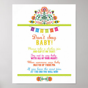 Sage nicht Baby Shower Games Poster Fiesta