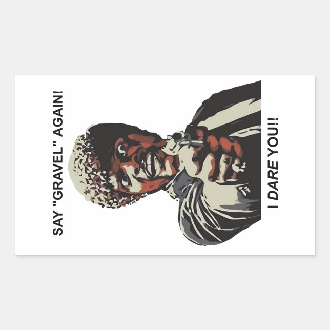 Sage noch einmal, ich wage es, dass du Fahrrad fah Rechteckiger Aufkleber (Vorderseite)