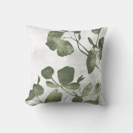 Sage Olive Green Botanical Tree Leaves Kissen