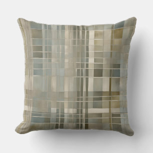 Sage Olive Green Dusty Blue Farmhouse Kariert Kissen