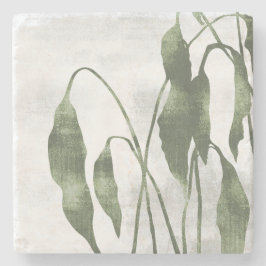 Sage Olive Green Painterly Botanical Art 03 Steinuntersetzer