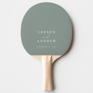 Sage Olive Green Wedding Personalisiert Tischtennis Schläger