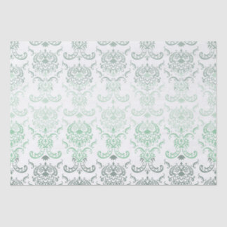 Sage Ombre Damask Tissue Paper Seidenpapier