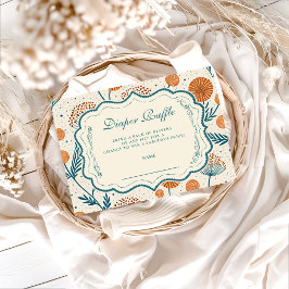 Sage Orange Botanical Diapper Raffle Begleitkarte