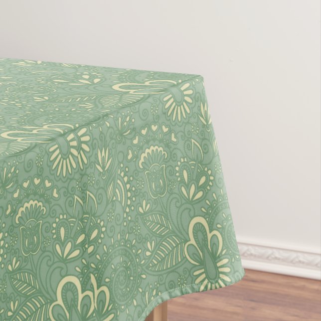 Sage Paisley Tischdecke (Beispiel)