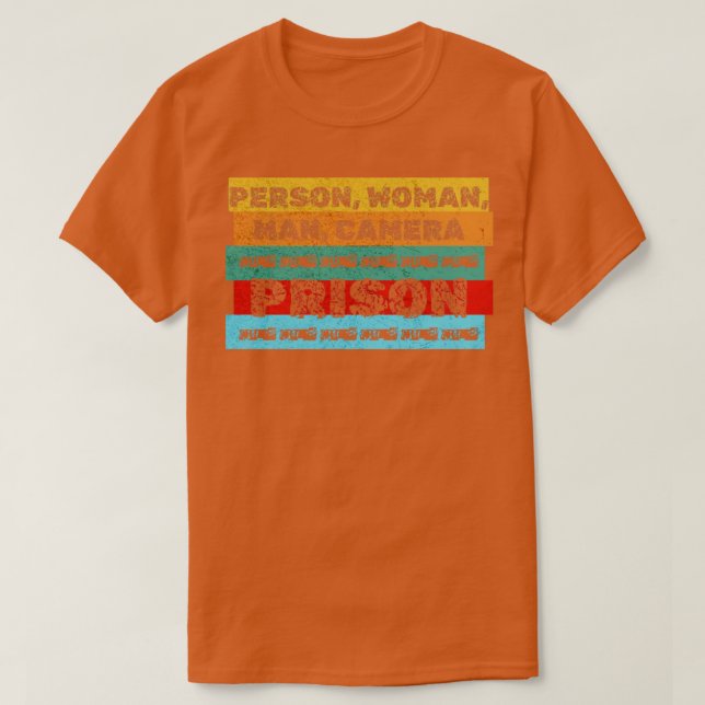 Sage Person Mann Kamera Gefängnis T-Shirt (Design vorne)