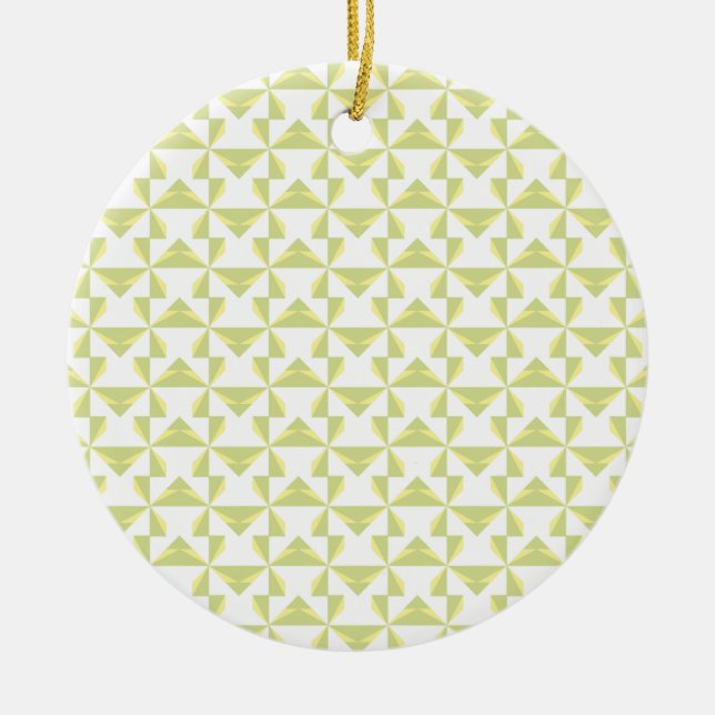Sage Pinwheels Keramik Ornament (Vorne)