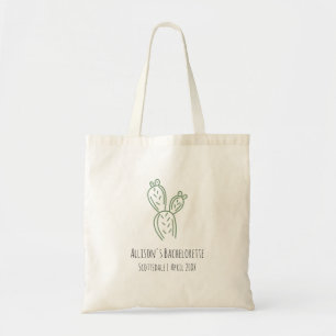 Sage Prickly Pear Cactus Bachelorette Tasche