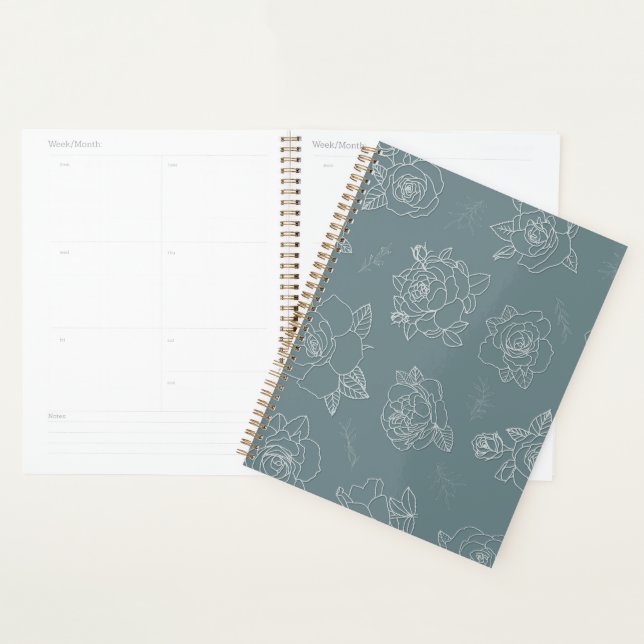 Sage Rose Line-Art Planer (Anzeige)