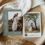 SAGE Save the Date mit QR-Code Bohemisch Einladung<br><div class="desc">Everleigh Collection - eine atemberaubende und minimalistische Kollektion mit einem modernen Kalligraphie-Schriftart, der elegant und stilvoll zugleich ist. Diese Kollektion bietet ein zeitloses und elegantes Design, das perfekt für jede Veranstaltung geeignet ist, von Hochzeiten bis hin zu Babyduschen und allem dazwischen. Genießen Sie die Eleganz und Eleganz der Everleigh Collection...</div>