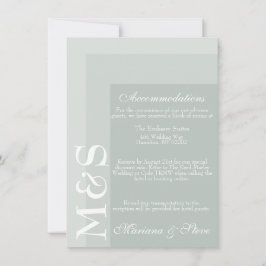 Sage Simple Modern Chic Script Wedding Card Dankeskarte