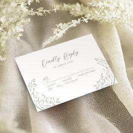 Sage Sketched Vintag Blüh Wedding RSVP