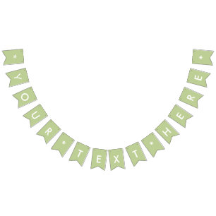Sage Solid Color Anpassen Wimpelkette