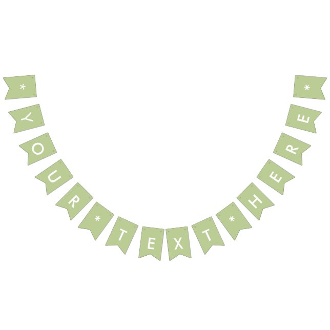 Sage Solid Color Anpassen Wimpelkette (Alle)
