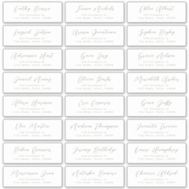 Sage Stylish script Brautgastadresse Aufkleber