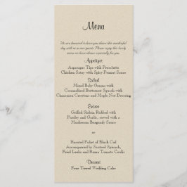 Sage Succulent Wedding Menu Menükarte