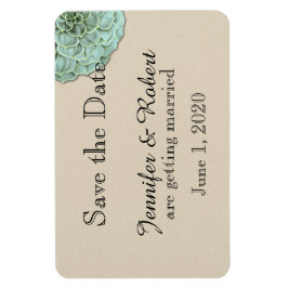 Sage Succulent Wedding Save the Date Magnet