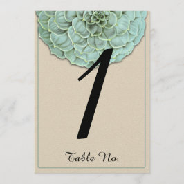 Sage Succulent Wedding Tischnummer
