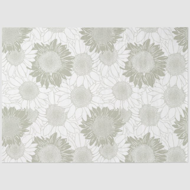 Sage Sunflower Seidenpapier (Vorderseite)