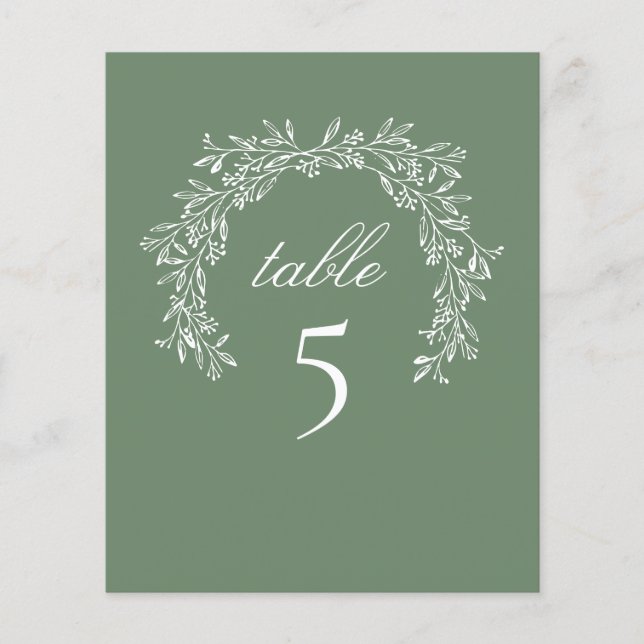 Sage Table Luxus Botanischer Kranz (Vorderseite)