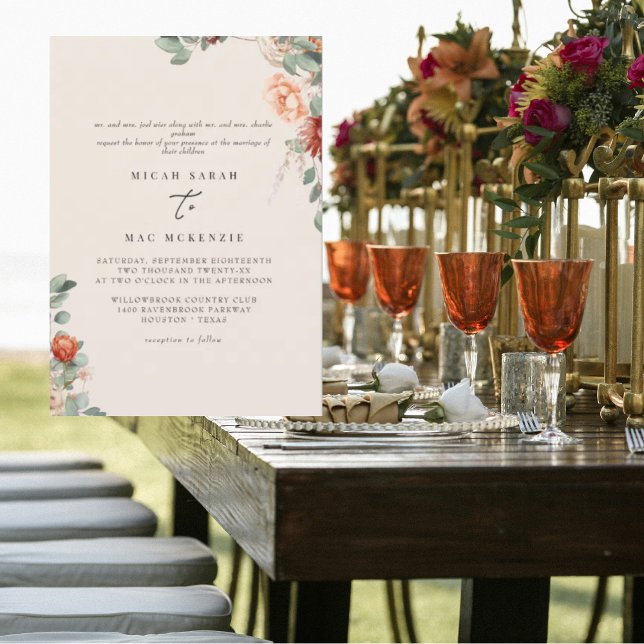 Sage & Terracotta Beide Sets Hochzeit Einladung (Von Creator hochgeladen)