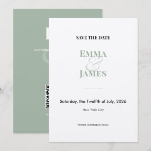 Sage Two-Tone Et-Zeichen Hochzeit Terminankündigun Save The Date