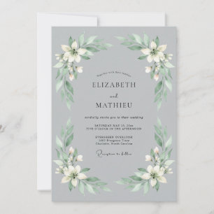 Sage Verdant Blossom Hochzeit Einladung