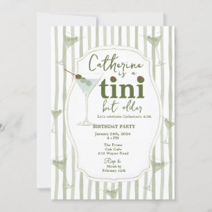 Sage Vintag Green Martini tini etwas älter Einladung