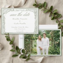 Sage Vintage Botanischer Trellis-Bogen Foto-Hochze