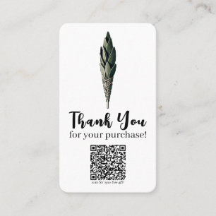 Sage Vintage Geschenkkauf QR Social Media Verbindu Visitenkarte