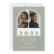 Sage White Arch Retro 2024 Foto Graduation Party