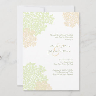 Sage & White Queen Anne's Lace Wedding Einladung