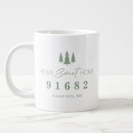Sage White Zuhause Sweet Zuhause Personalisierter Jumbo-Tasse