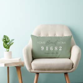 Sage Zuhause Sweet Zuhause Zip Code Lendenkissen