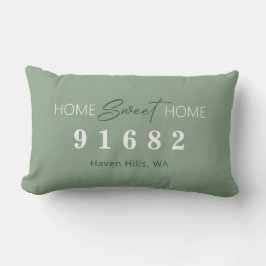 Sage Zuhause Sweet Zuhause Zip Code Lendenkissen
