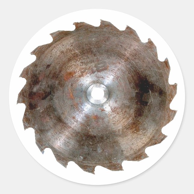 Sägeblatt saw blade runder aufkleber (Vorderseite)