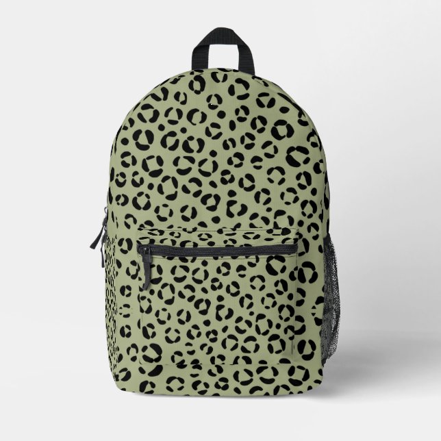 Saged Leopard Bedruckter Rucksack (Vorderseite)