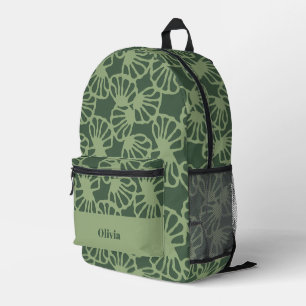 Sagegrün abstraktes Korallen-Blumen nahtloses Must Bedruckter Rucksack