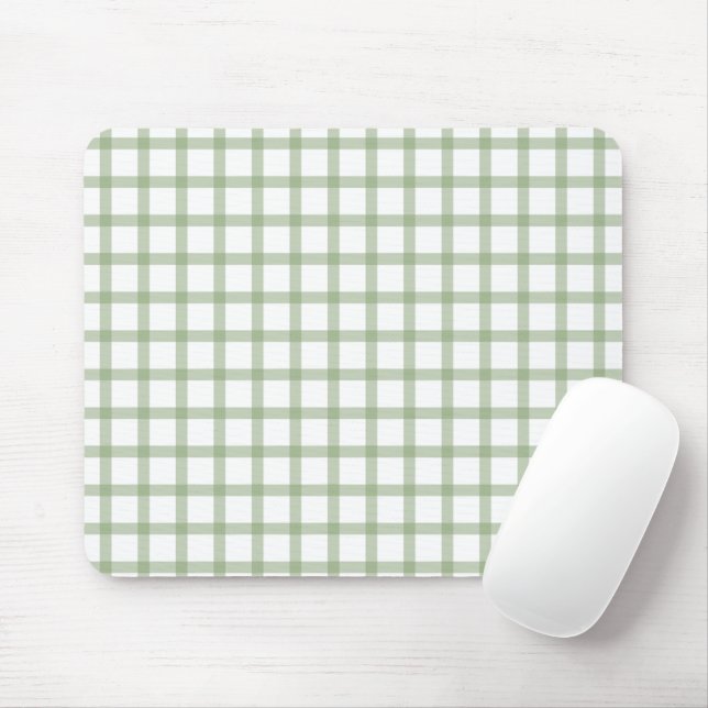 Sagegrün kariertes Mauspad  (Mit Mouse)