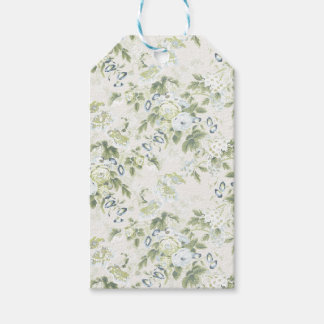 Sagegrüne Chintz-Geschenkanhänger, kleine Rosenmus Geschenkanhänger