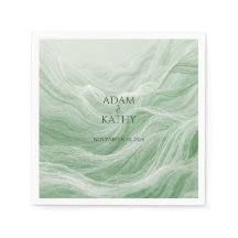 Sagegrüne Marmor- und Goldservietten