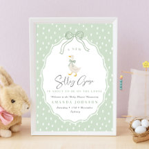 Sagegrüne Silly Goose Coquette Babyparty