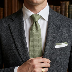 Sagegrüner Heritage-Jacquard Krawatte
