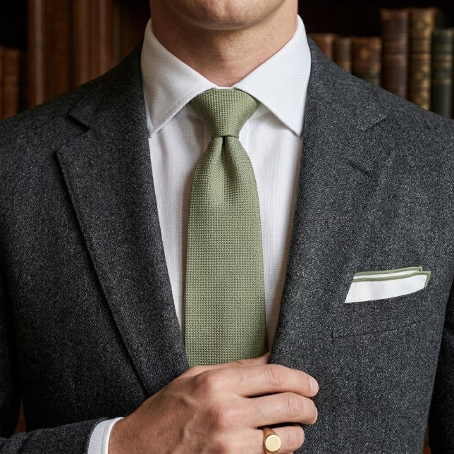 Sagegrüner Heritage-Jacquard Krawatte (Von Creator hochgeladen)