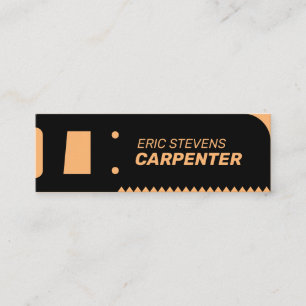 Sägemaschine schwarz mini visitenkarte