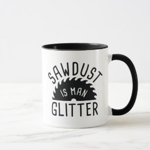 Sägemehl ist ein menschlicher Glitzer Tasse